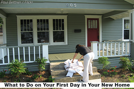 What to do on your first day in a new home