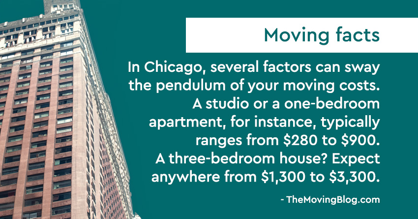 What are the moving costs for local moves in Chicago and the suburbs